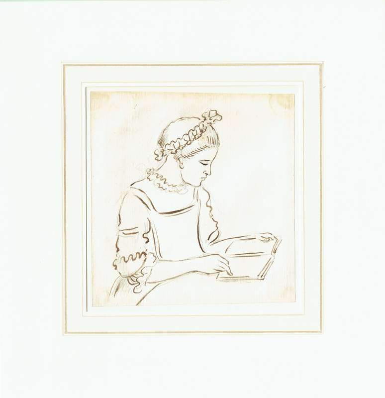 Two figure sketches by Francis Grose (17311791), friend of Robert Burns