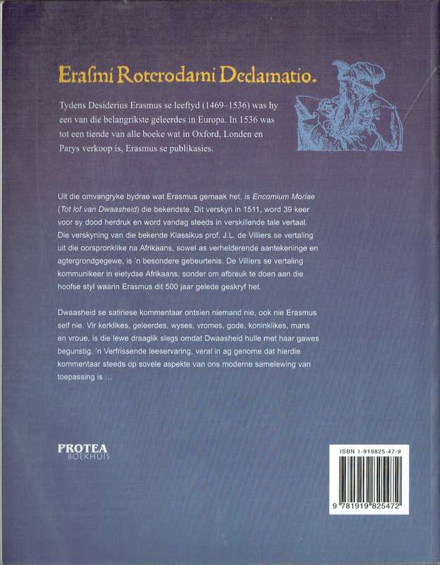 Tot Lof Van Dwaasheid: Encomium Moriae deur Desiderius Erasmus