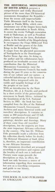 Historical Monuments of South Africa (Oberholster)