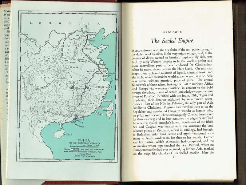 The Wise Man from the West (life of Matteo Ricci, missionary in China from 1582)