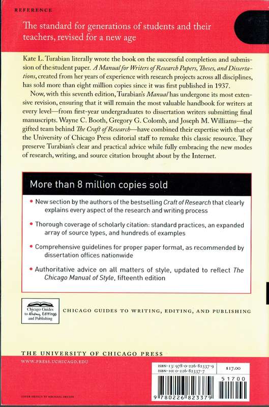 A Manual for Writers of Research Papers, Theses, and Dissertations (Chicago Style)