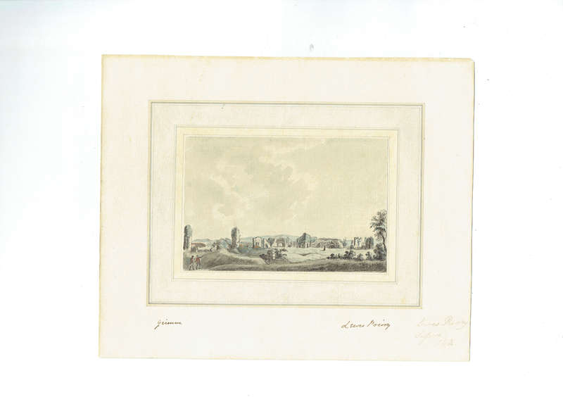 LEWES PRIORY, SUSSEX, ORIG 18TH-CENT. WATERCOLOUR, SAMUEL HIERONYMUS GRIMM