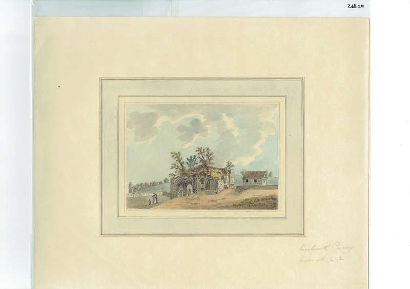 KENILWORTH PRIORY, WARWICKSHIRE, ORIG. 18TH-CENTURY WATERCOLOUR, SAMUEL HIERONYMUS GRIMM