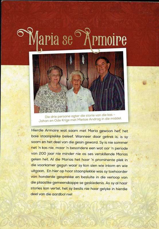 Maria see Armoire (Murray, Stegmann, Neethling families)