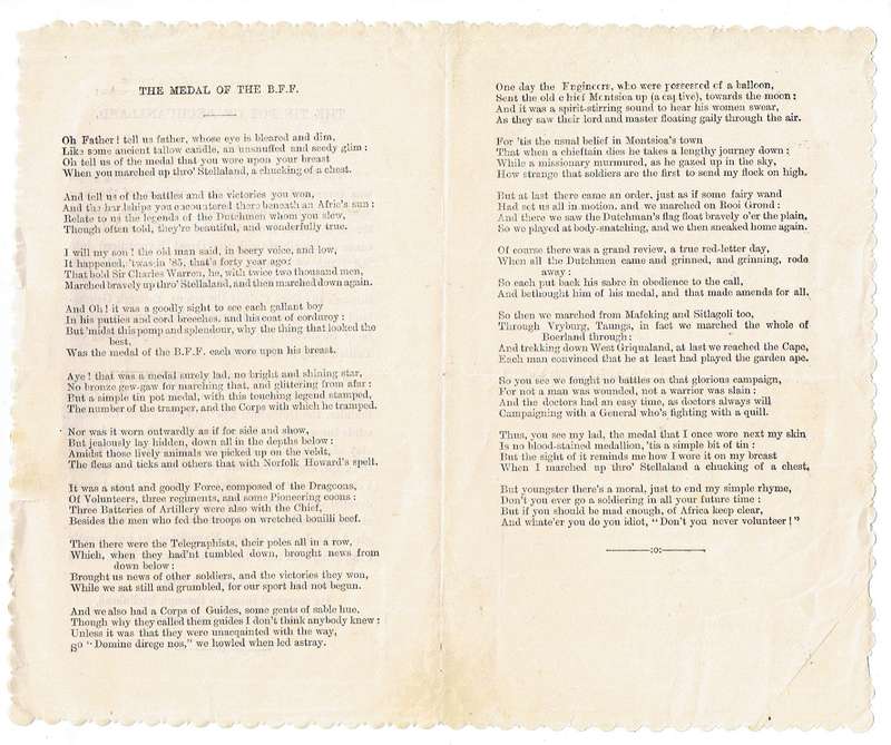 The Tin Pot of Bechuanaland. Very rare Vryburg printing? 1885? (variant on pink paper)