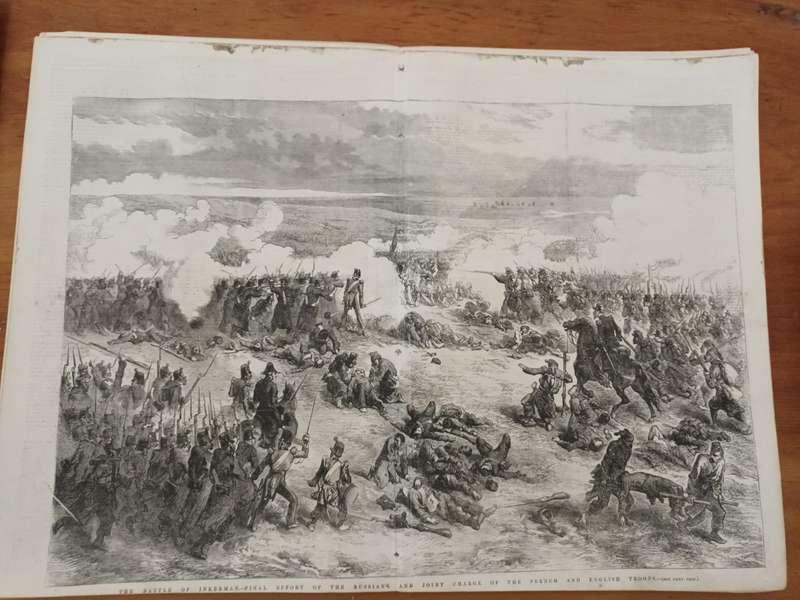 Crimean War: Original leaves from Illustrated London News 1850s, many wood engravings
