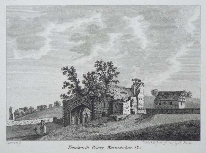 KENILWORTH PRIORY, WARWICKSHIRE, ORIG. 18TH-CENTURY WATERCOLOUR, SAMUEL HIERONYMUS GRIMM