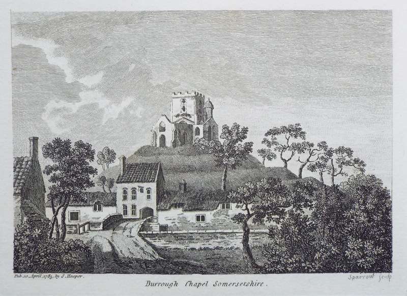 BURROUGH CHAPEL, ORIGINAL 18TH-CENTURY WATERCOLOUR, SAMUEL HIERONYMUS GRIMM