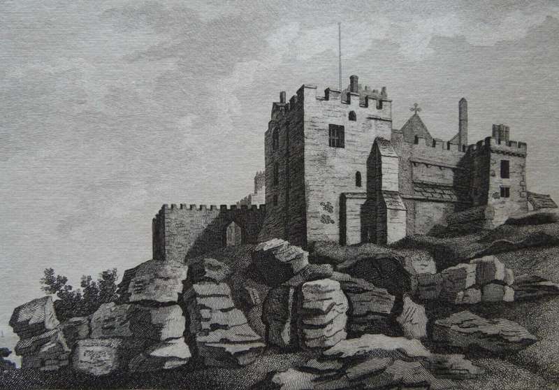 ST MICHAEL'S MOUNT, CORNWALL, ORIG 18TH-CENT. WATERCOLOUR, SAMUEL HIERONYMUS GRIMM