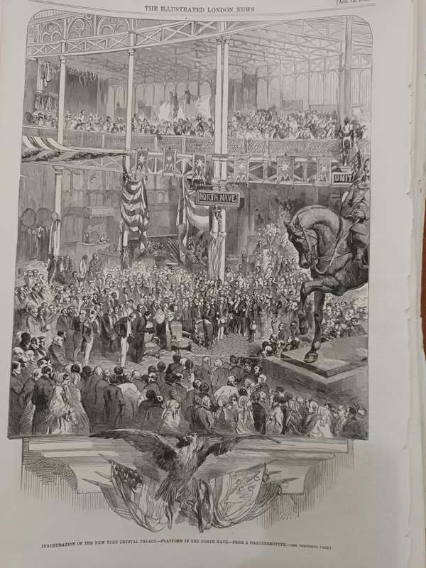 Large collection of loose leaves from Illustrated London News, 1850s