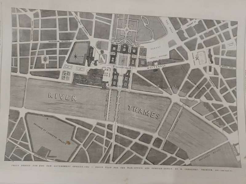 Large collection of loose leaves from Illustrated London News, 1850s