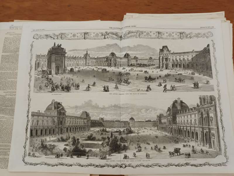 Illustrated London News, European (mostly French) scenes, 1850s, wood-engravings