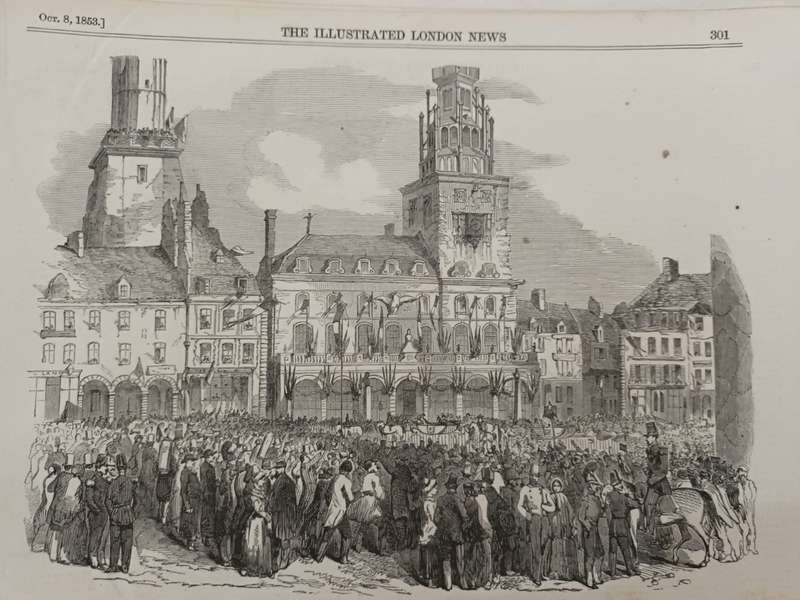 Illustrated London News, European (mostly French) scenes, 1850s, wood-engravings