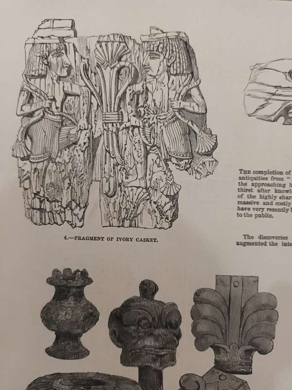 Illustrated News, loose leaves, 1850s, wood engraved illustrations: Antiquities