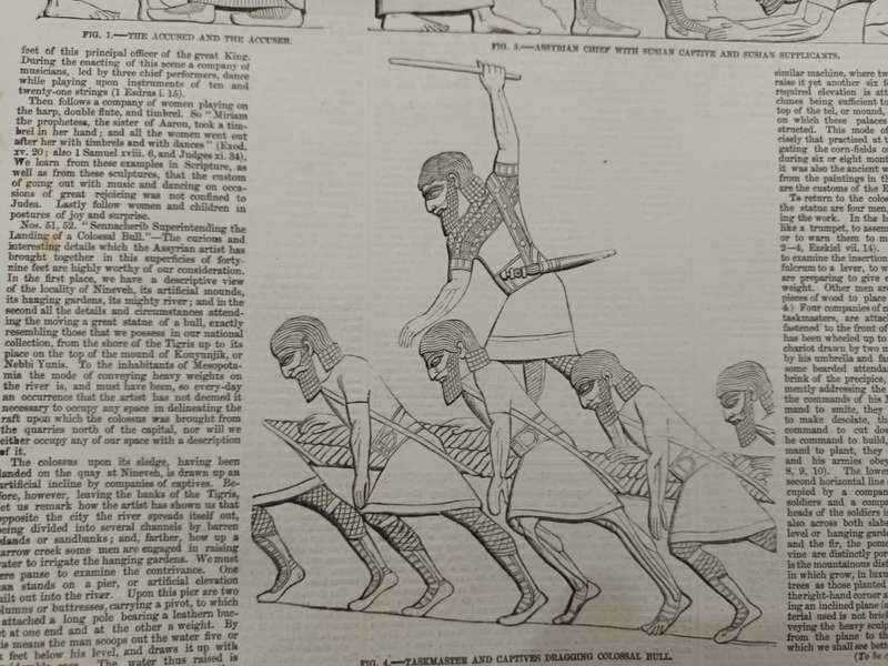 Illustrated News, loose leaves, 1850s, wood engraved illustrations: Antiquities