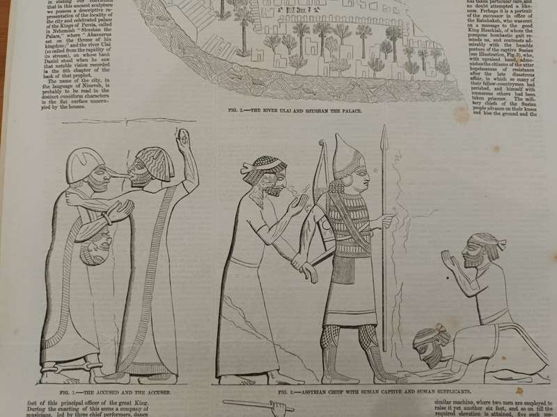Illustrated News, loose leaves, 1850s, wood engraved illustrations: Antiquities