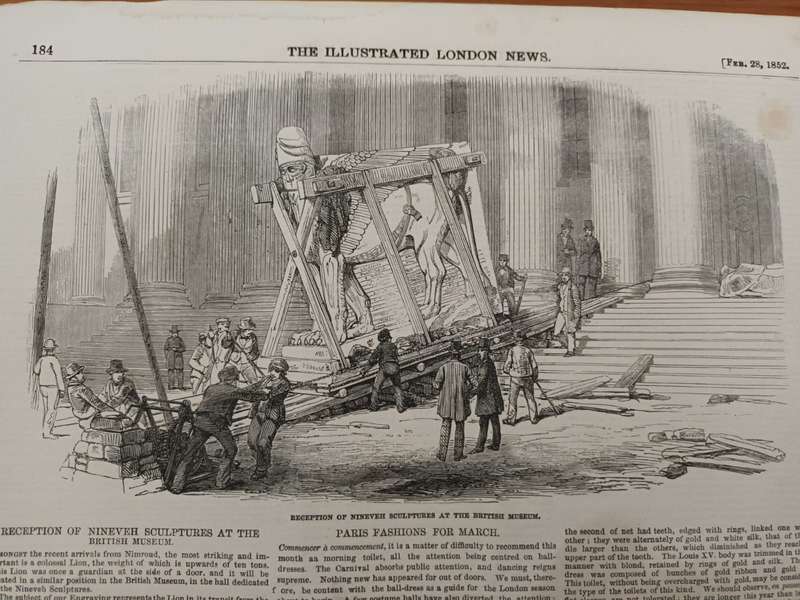Illustrated News, loose leaves, 1850s, wood engraved illustrations: Antiquities