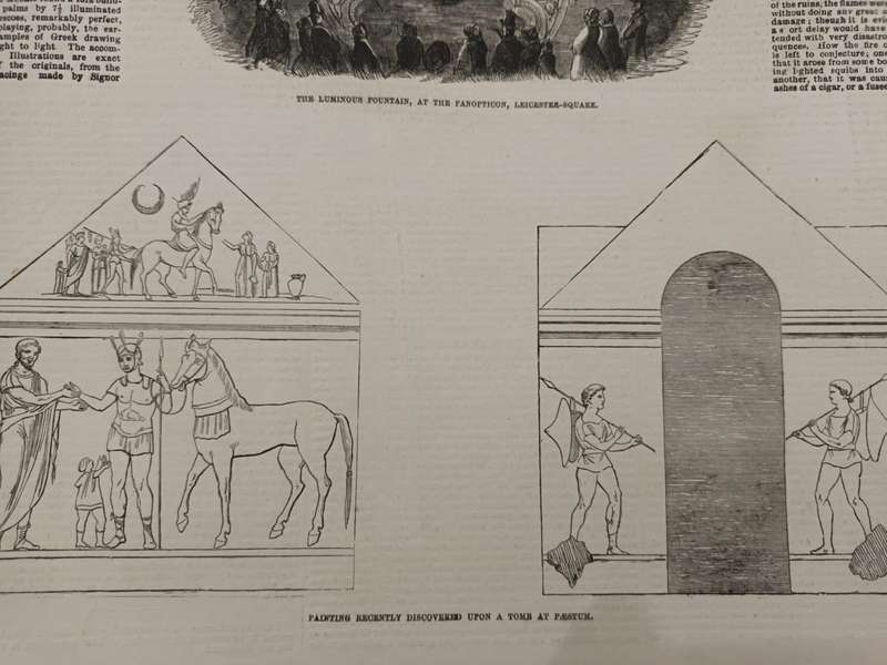 Illustrated News, loose leaves, 1850s, wood engraved illustrations: Antiquities