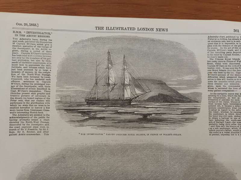 Search for John Franklin. Arctic Exploration North-West Passage. Illustrated London News 1850s