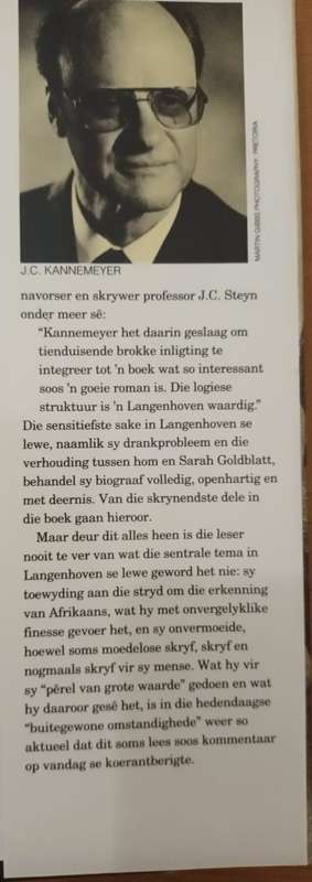 J C Kannemeyer, Langenhoven: 'n Lewe