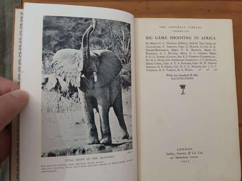 Major H C Maydon (and others), Big Game Shooting in Africa (1932)