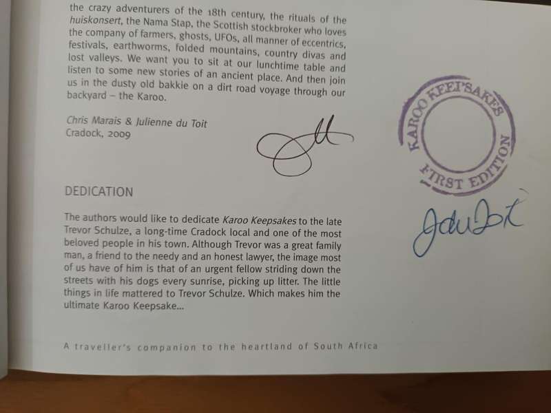 Karoo Keepsakes (signed by authors)