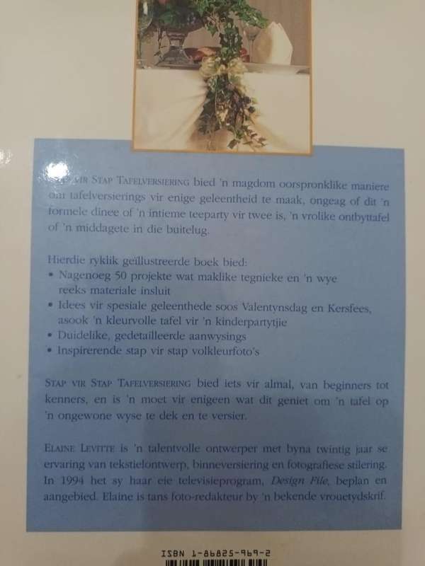 Stap vir stap tafelversiering (Elaine Levitte)
