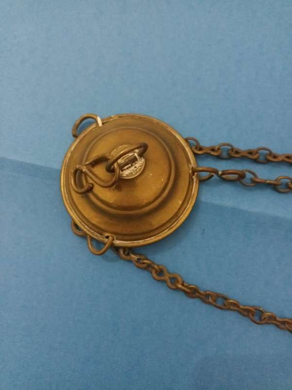 19th century brass ecclesiastical pendant lamp