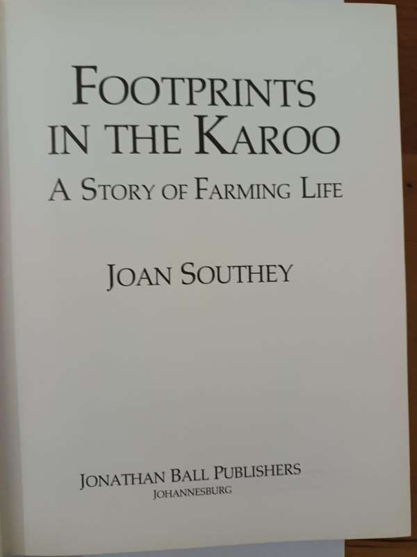 Footprints in the Karoo: a Story of Farming Life