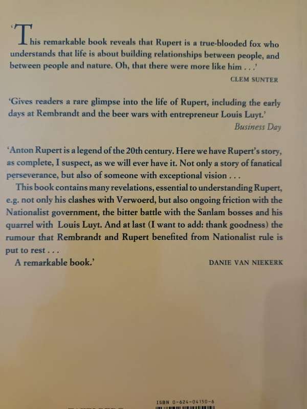 Anton Rupert: A Biography (Ebbe Dommisse)