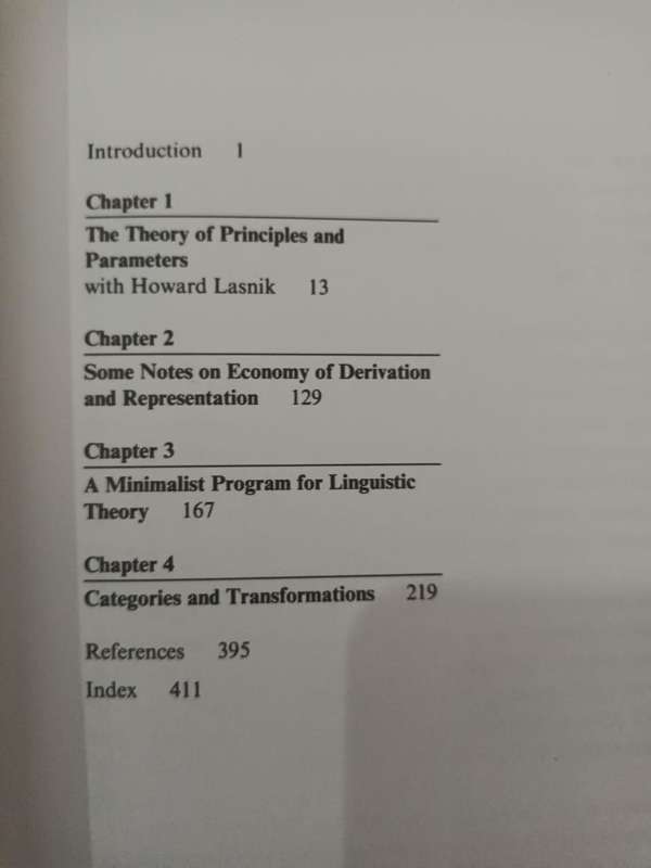 Noam Chomsky, The Minimalist Program