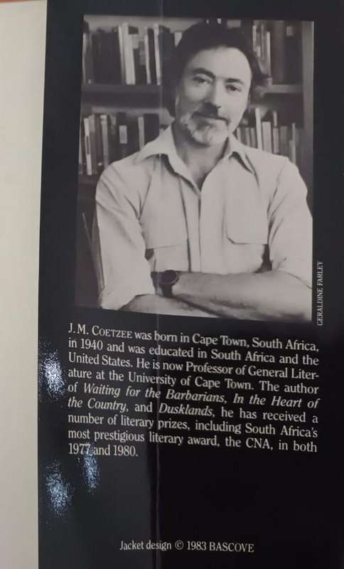 J. M. Coetzee, Life & Times of Michael K (first U.S. edition)