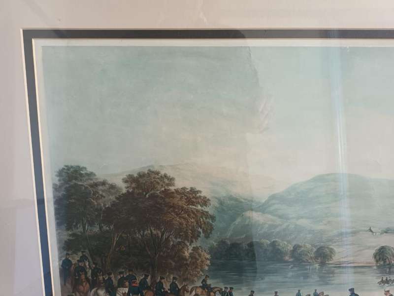 Rare Africana: original hand-coloured aquatint print from the 8th Frontier War, 1852