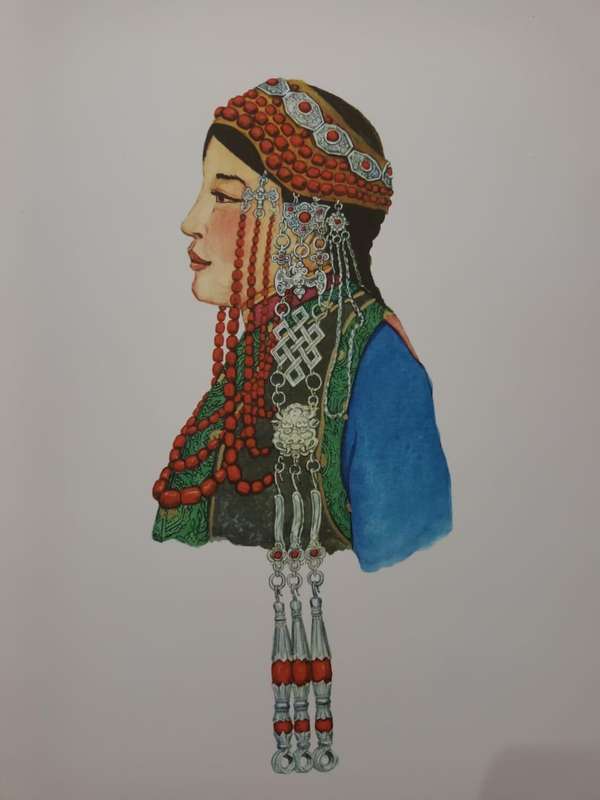 Monumental work on the traditional costumes of Mongolia, published in Mongolia in 1967