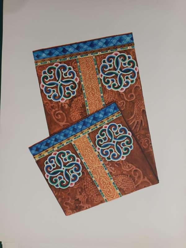 Monumental work on the traditional costumes of Mongolia, published in Mongolia in 1967