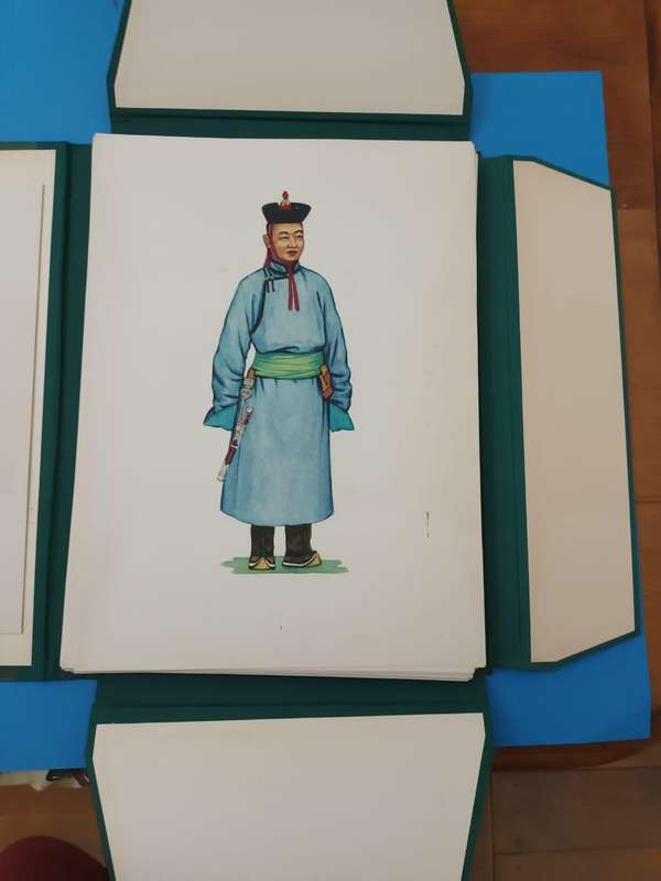 Monumental work on the traditional costumes of Mongolia, published in Mongolia in 1967