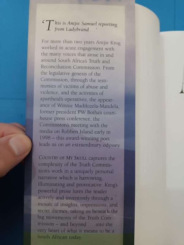 Antjie Krog, Country of My Skull (Truth and Reconciliation Committee)