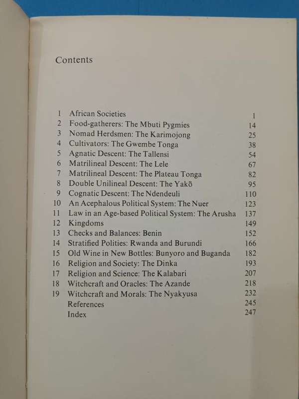 African Societies (Ethnography, Anthropology)
