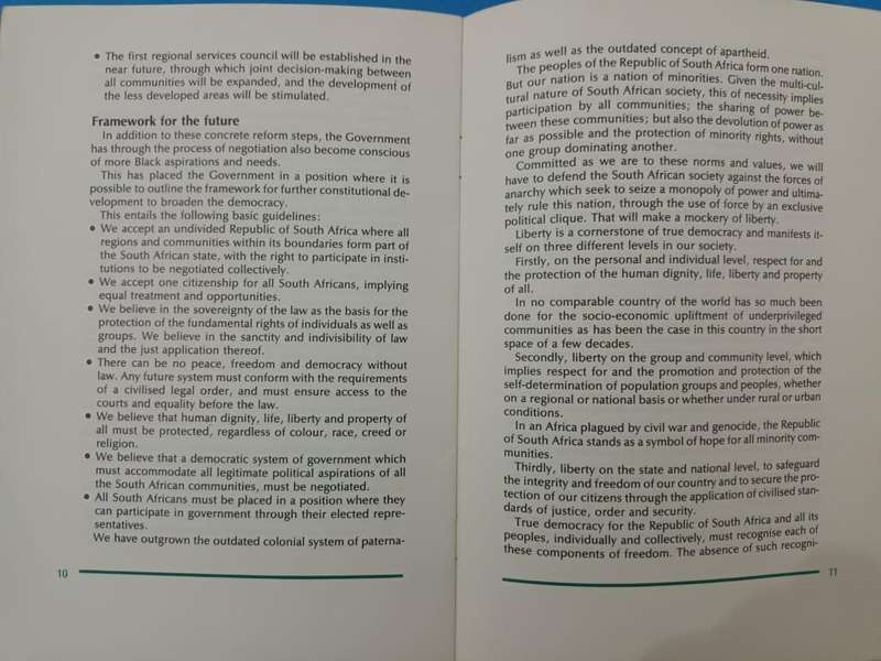 P W Botha, A New Beginning: Speech in Parliament 31 January 1986