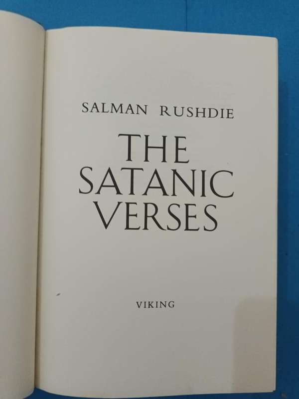 Salman Rushdie, The Satanic Verses, 1988, early U.S. impression