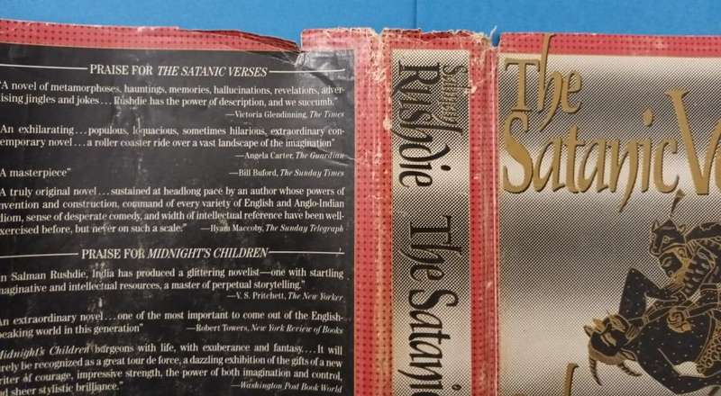 Salman Rushdie, The Satanic Verses, 1988, early U.S. impression
