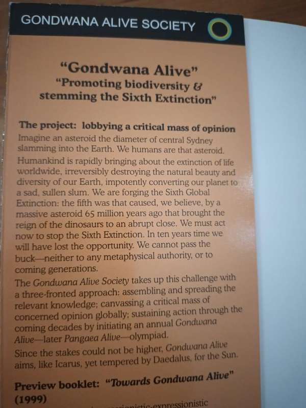 Towards Gondwana Alive: Promoting Biodiversity & Stemming the Sixth Extinction
