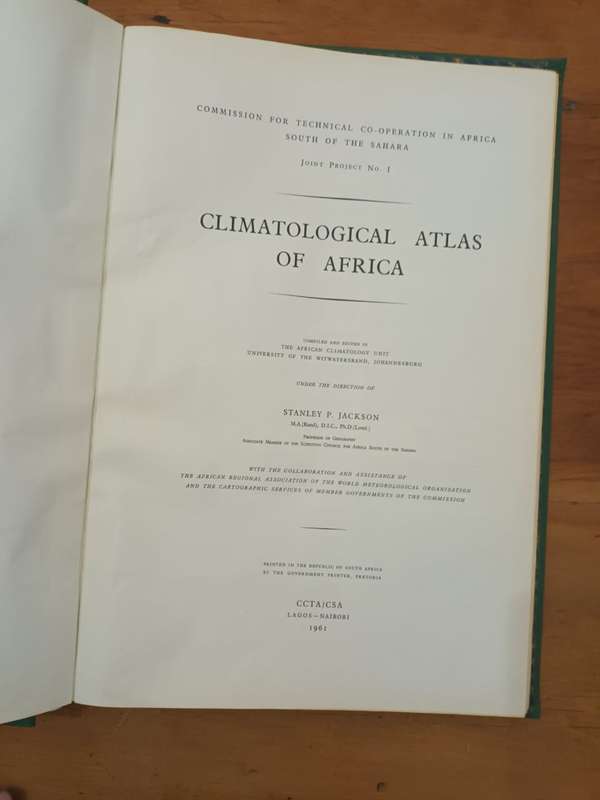 Climatological Atlas of Africa. Huge elephant folio, 1961. Scarce.