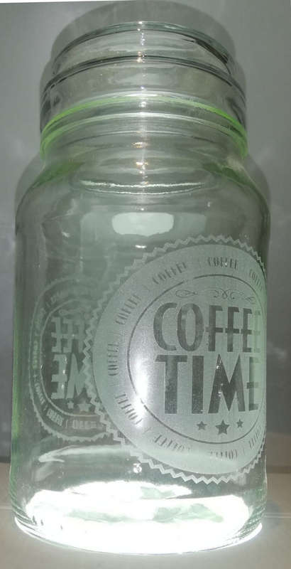Glass Laser Engraved Coffee Container