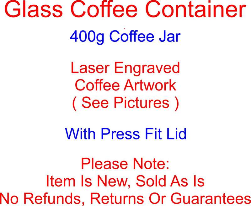 Glass Laser Engraved Coffee Container
