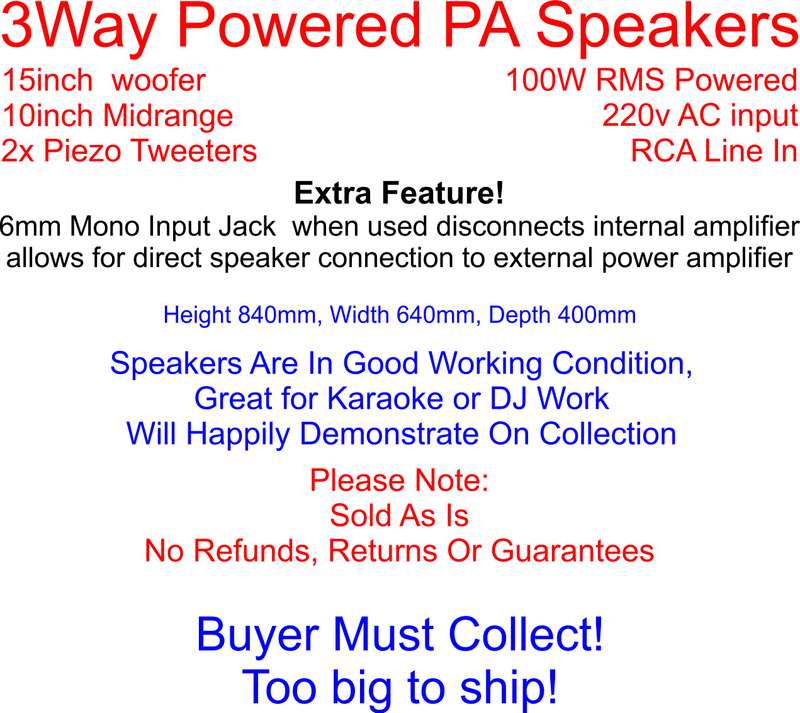 3 Way PA Speakers