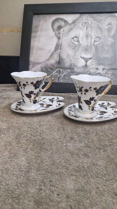 Set of 2 Vintage Czechoslavia Cup and Saucer