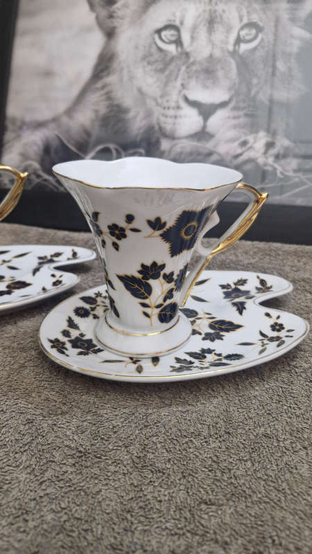 Set of 2 Vintage Czechoslavia Cup and Saucer