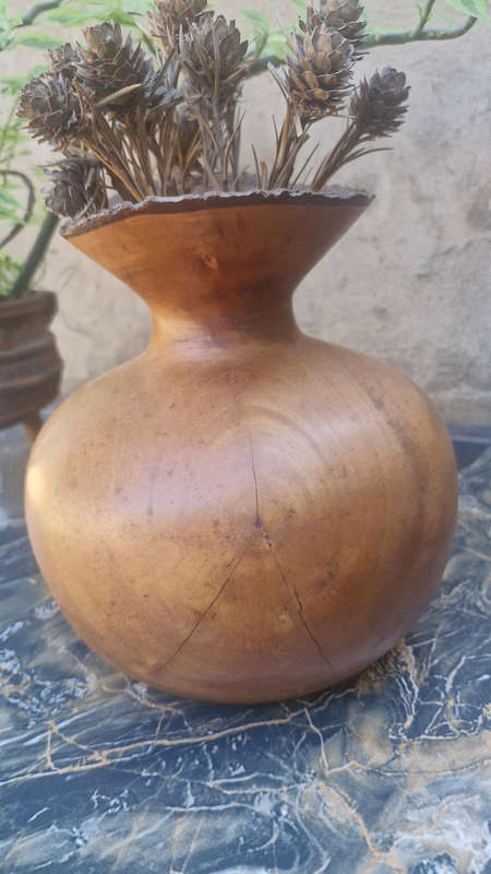 Antique / Vintage Wooden Vase