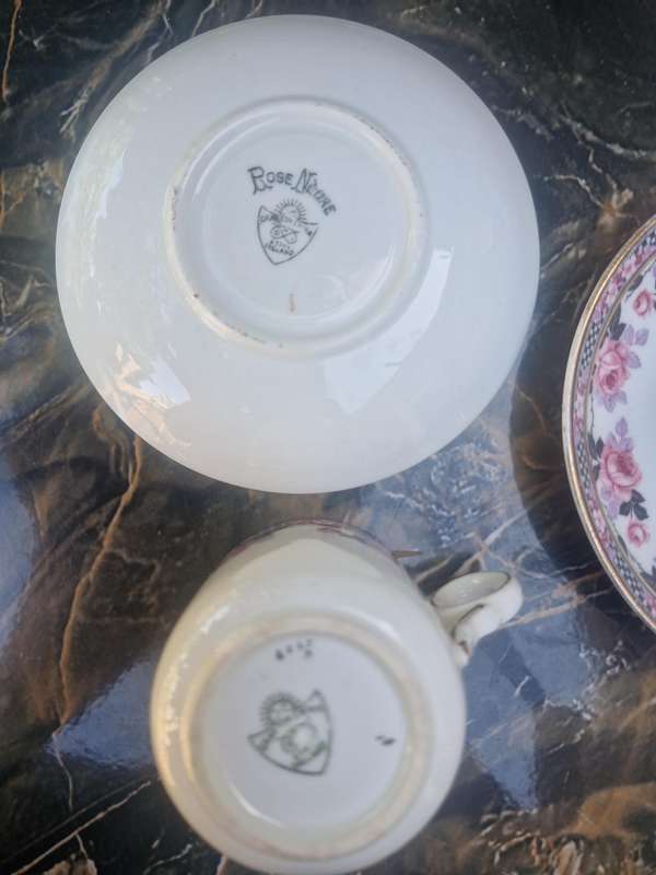 2 x small Grafton China espresso size cups and saucer